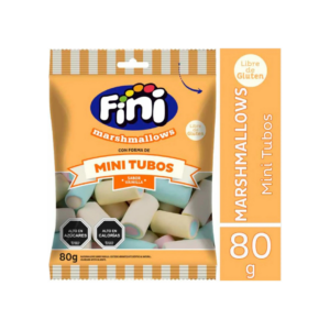 MARSHMALLOWS SABOR VAINILLA MINI TUBOS FINI 80 GR