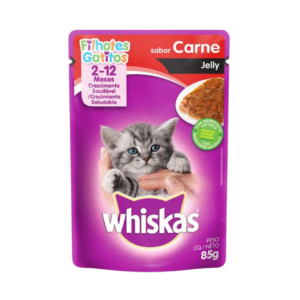 ALIMENTO DE GATO - WHISKAS CARNE JELLY GATITOS 2-12 MESES 85G