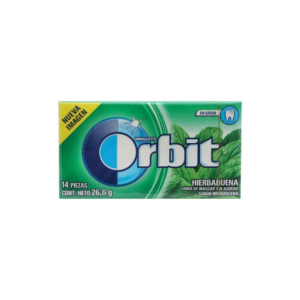 ORBIT HIERBABUENA SIN AZÚCAR 14 GR