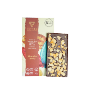 BARRA KETO ALMENDRA 80% CACAO 60 GRAMOS