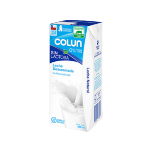 LECHE COLUN DESCREMADA S/LACT.200ml
